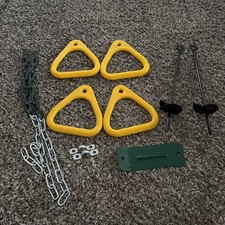 Playstar 4 Yellow Gym Rings, Chains- 21  , 2 Anchors. All NEW WO Tags