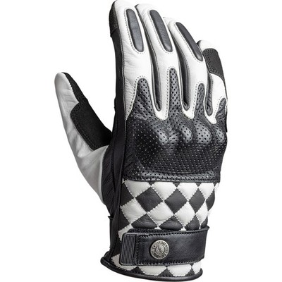 John Doe Motorrad Handschuhe Gr.  XXL Tracker Leder Vintage Race weiß-schwarz