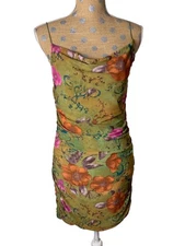 Wild Fable Juniors Fairy Floral Dress Fitted Y2K Whimsigoth Garden S/medium