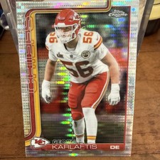 2025 Topps Chrome Silver Pulsar George Karlaftis Kansas City Chiefs