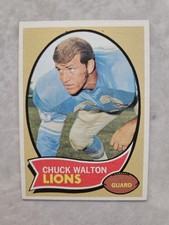 1970 Topps Chuck Walton #121 NM Rookie Card Detroit Lions. rookie card picture