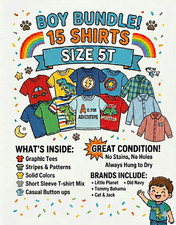 Toddler Boys Shirt Bundle - 15 shirts