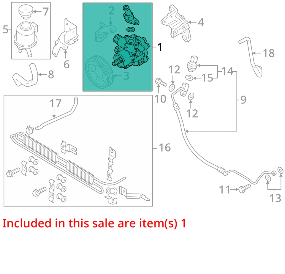 Bomba de direção hidráulica 2011 Infiniti QX56 FABRICANTE DE EQUIPAMENTO ORIGINAL 155K milhas - LKQ397400268 - Imagem 4 de 4
