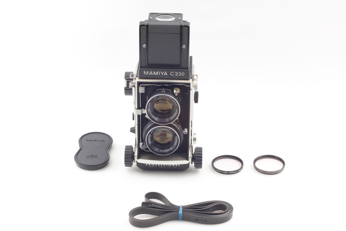 MAMIYA C220 + Mamiya Sekor 80mm f.28 (青) Blue Dot 【 Near MINT 】 Mamiya C220 PRO TLR Camera SEKOR