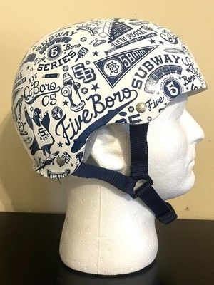 RARE! Triple Eight Five Boro 5Boro Skateboard Bike Helmet NYC  Graphics - Sz L