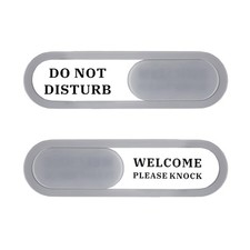 7.4x2.2 Inch Light Gray Acrylic Do Not Disturb Welcome Please Knock Door Sign