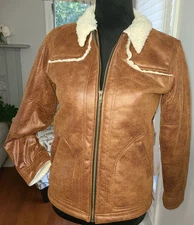 Art Class Jacket Polyester Faux Fur Lining Large Western BoHo Large