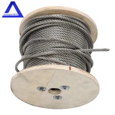 304 Stainless Steel Cable Wire Rope 1/4" 7 × 19 for DIY Decking Railing System
