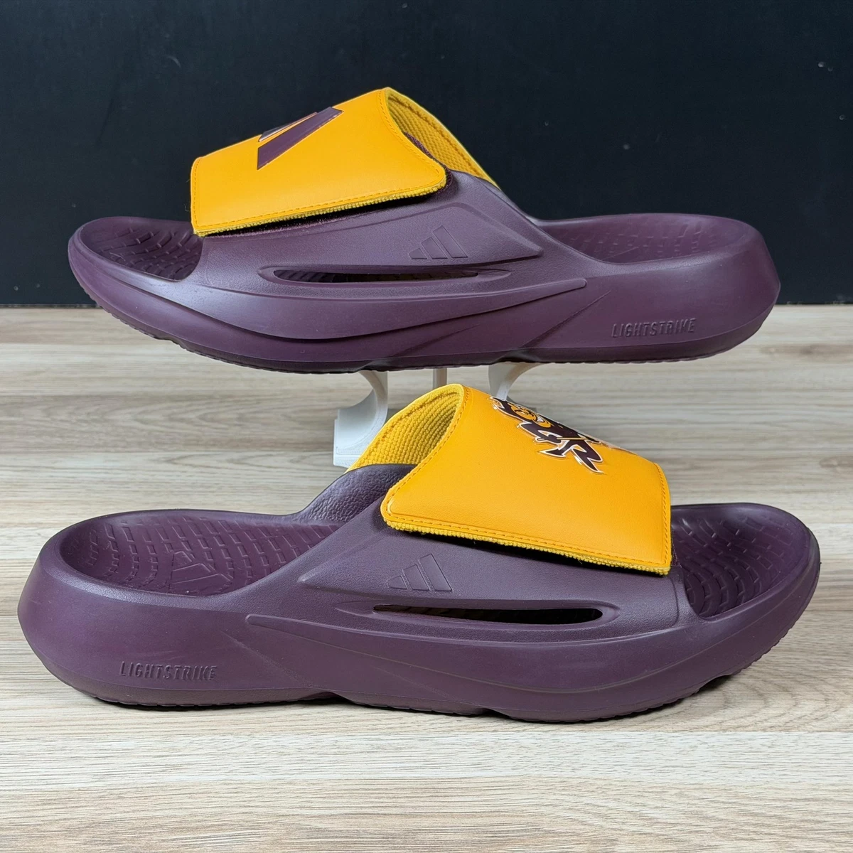 Arizona State Sun Devils Adidas Slides Mens 13 Red Yellow Lightblaze NCAA 1480008-1.jpg main image 3