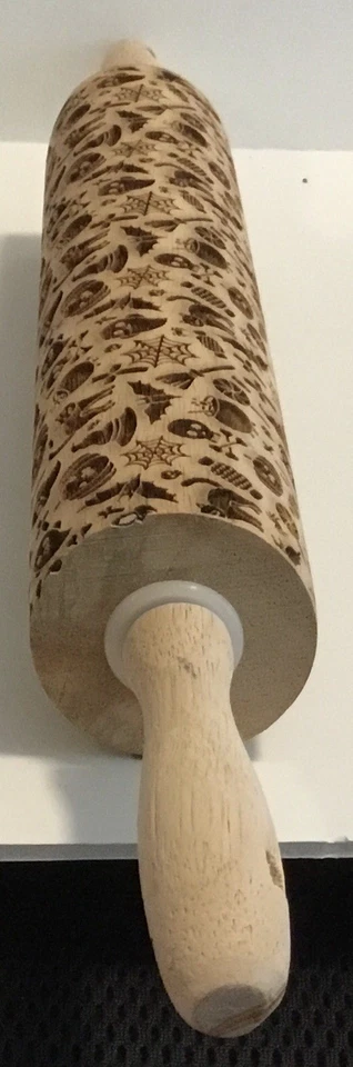 Embossed Laser Cut Rolling Pin. Lots Of Halloween Cookies Designs. 0929 BBR#12 - Image 3 of 4