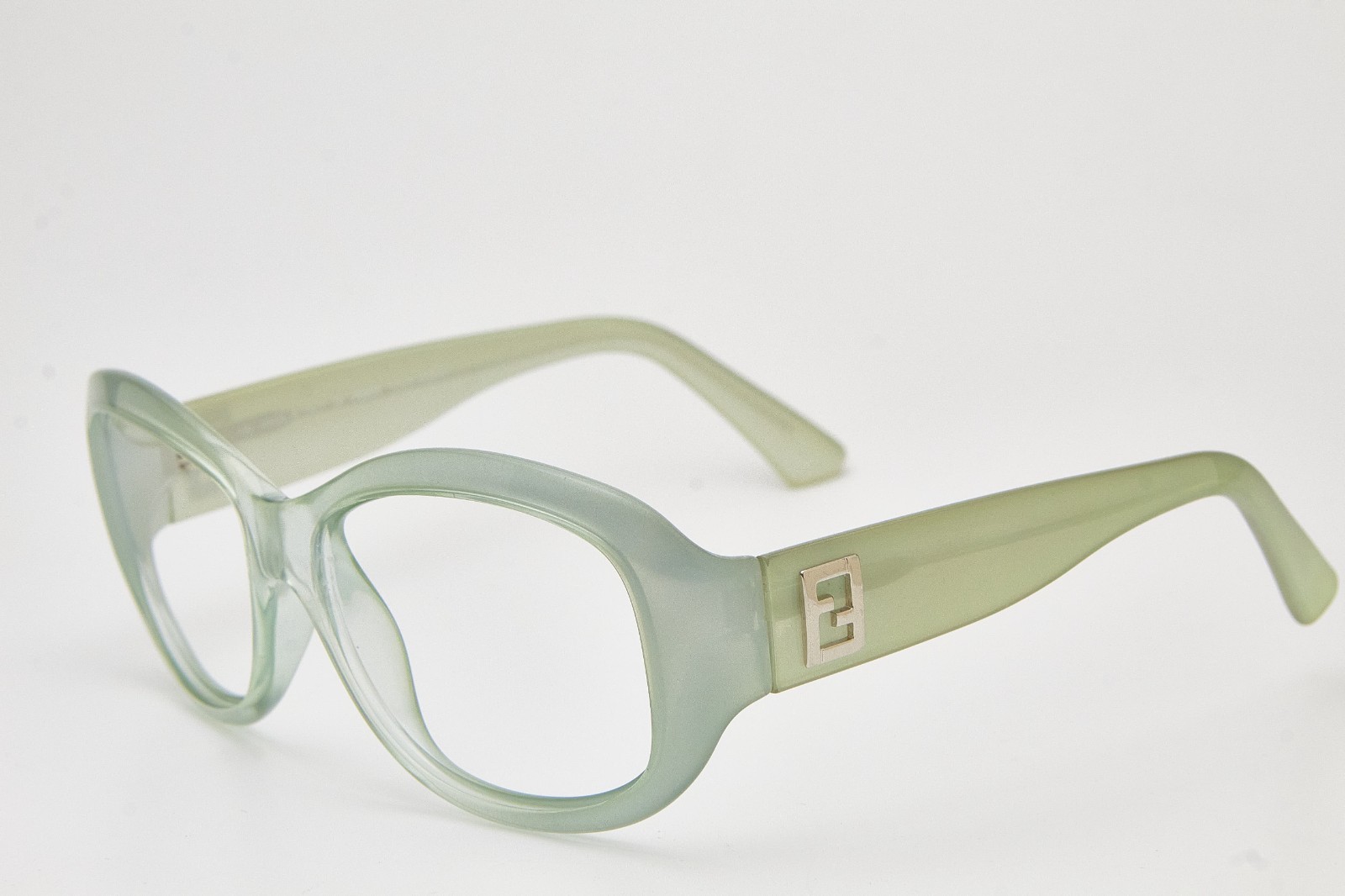 Vintage Fendi FS5102 Mint Green Oval Eyeglasses 2000s Italy Coquette Aesthetic thumbnail 4