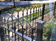  Deluxe Wrought Iron Fence panels: Overlapping Arched tops 4 Foot Tall /6 Feet !