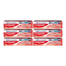 Colgate MaxFresh Icy Peach Toothpaste, 8.0oz (225g) (Pack of 6)