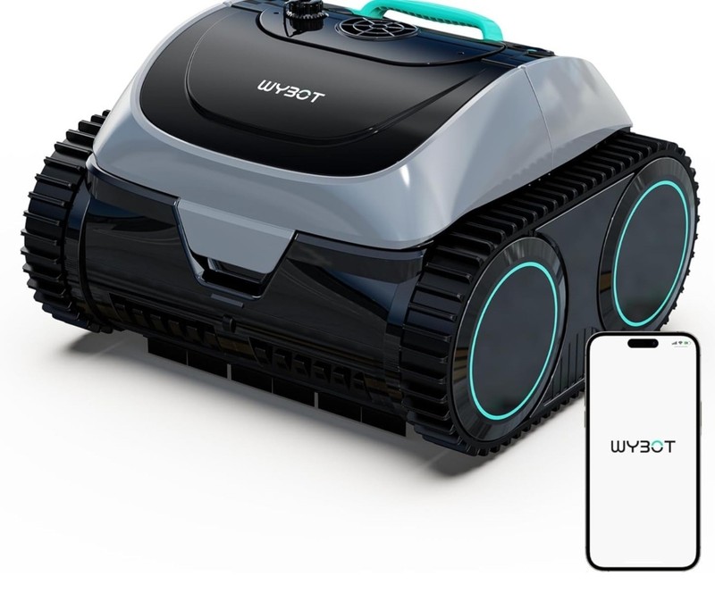 WYBOT C1 4-in-1 Cordless Robotic Pool Cleaner 2026 NEW 1614 Sq.Ft.