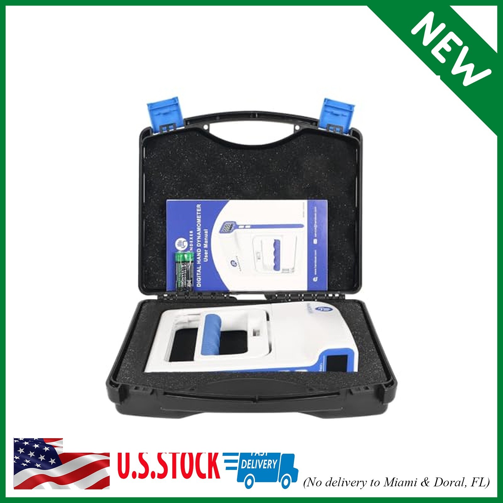 Grip Strength Tester 265lb/120kg, Digital Hand Dynamometer FDA Registered with B