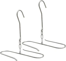 2Pack Fishing Waders Boot Hangers, Stainless Steel Wading 2Pack, Silver-2pack 