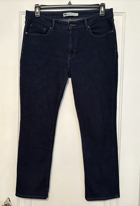 EUC Levi's Size 14S/32 Mid Rise Skinny Dark Wash Blue Denim Jeans
