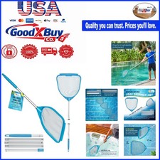 Pool and Spa Skimmer Net with Telescopic Pole - Fine Mesh for Leaves Debris -...