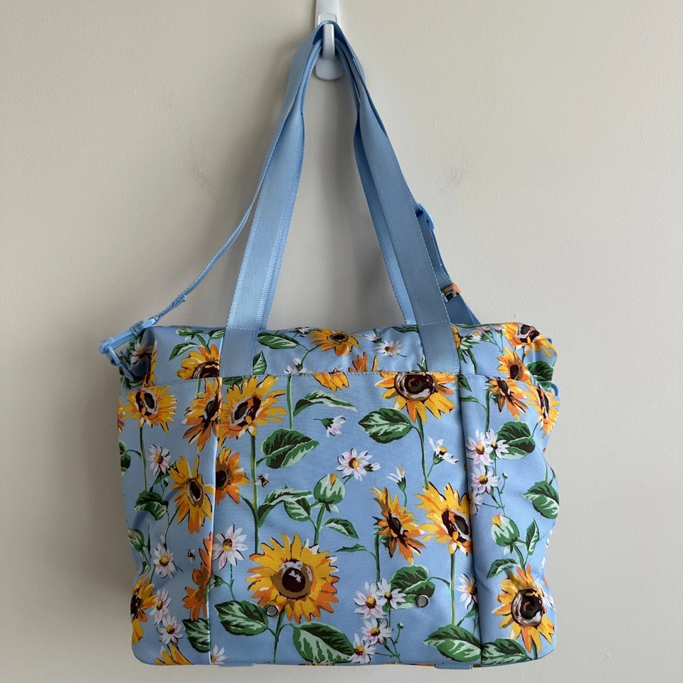 Bolso de hombro de viaje Vera Bradley Sunflower Sky reciclado aligerado reactivo Foto 2 de 4