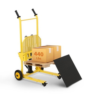 440Lbs Hydraulic Lift Stacker 36'' Adjustable Pallet Hand Truck Material Handling