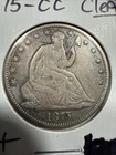 1875-CC Seated Liberty Half Dollar Fine+ Nice Detail Rare