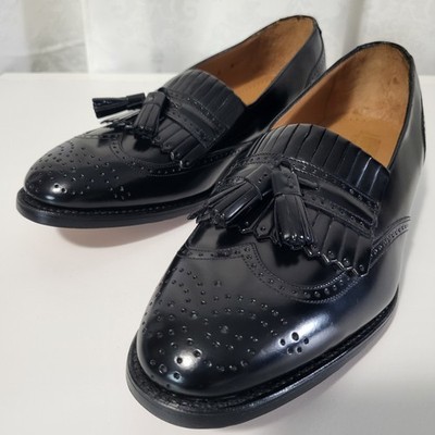 J Murphy by Johnston & Murphy Men s Wingtip Tassel Loafers Dress Shoes 8M Black