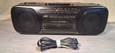 JVC RC-125 AM FM Radio Cassette Player Recorder w/3 Band Graphic Equalizer CLEAN