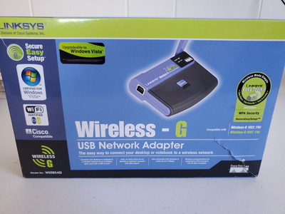 Linksys WUSB54G Wireless-G USB Network Adapter & USB Cable 