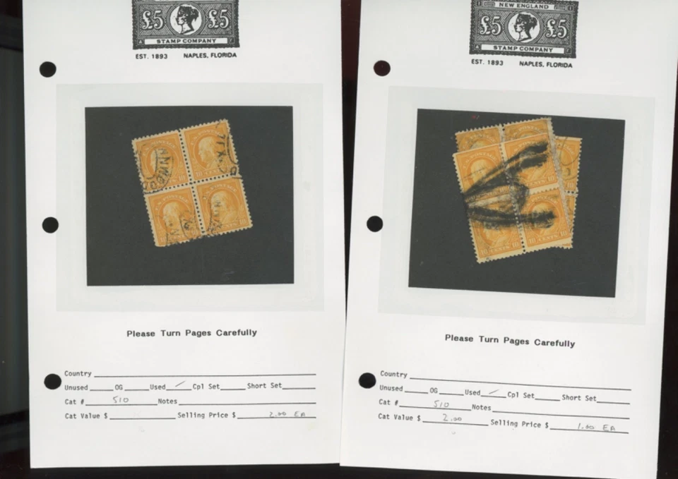 US stamps to #702  111  blocks of 4 used dealer lot see description    (mb33 - Image 3 of 4