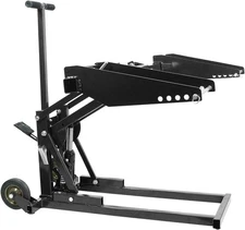 Heavy Duty Steel Lawn Mower Lift Jack | Adjustable, with Wheels & Safety Locks