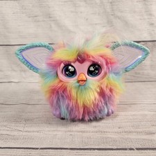 Hasbro Furby 2023 Interactive Plush Toy Rainbow Tie Dye Light-Up Ears F8901