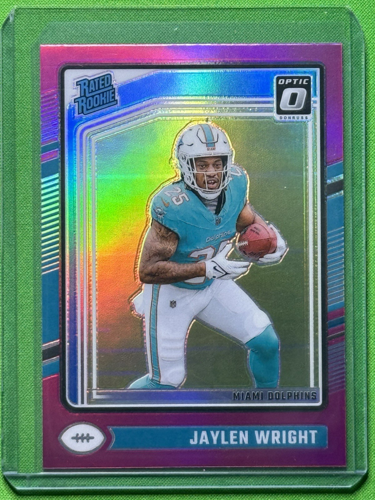 Jaylen Wright 2024 Panini Donruss #249 Rated Rookie Optic Pink Prizm