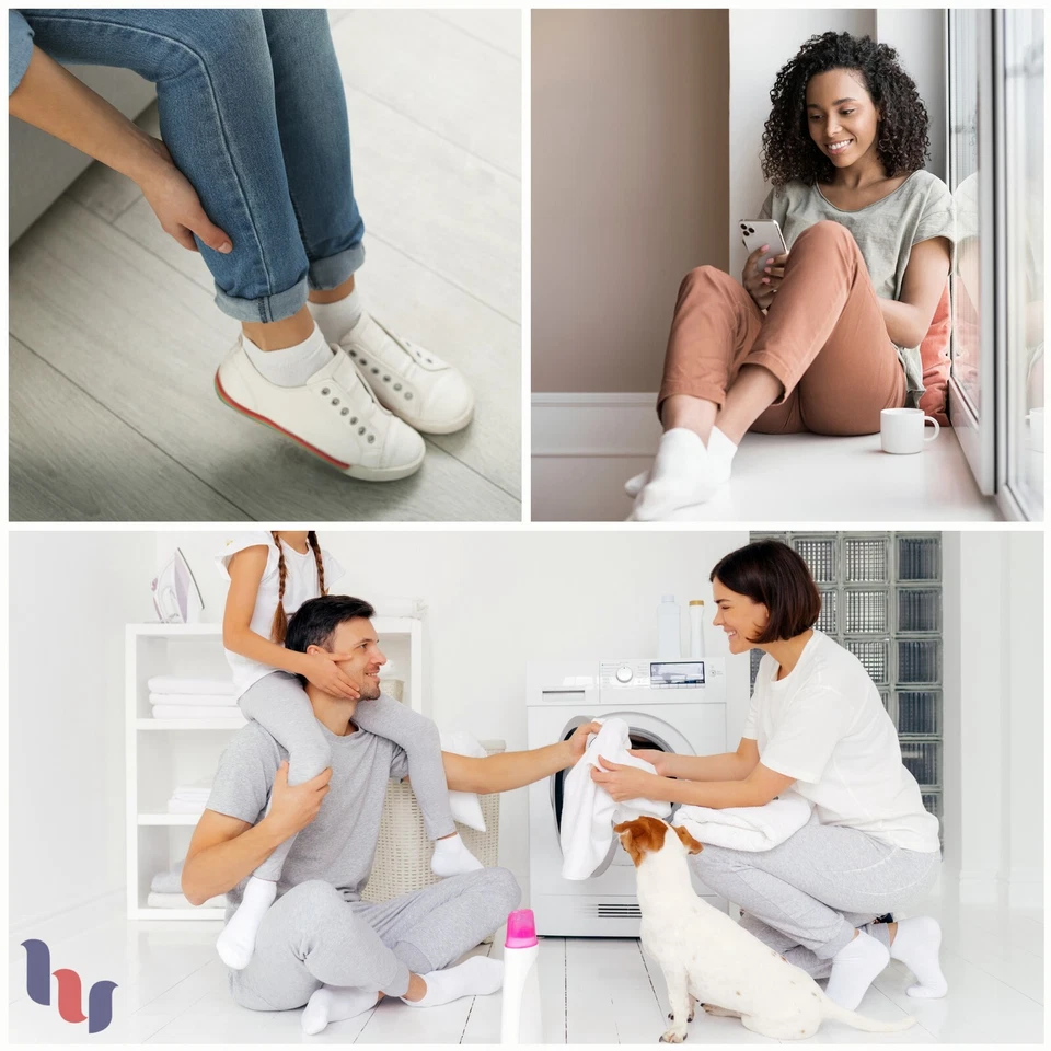 Hugh Ugoli Lightweight Women's Diabetic Ankle Bamboo Thin Socks, 4 Pairs - Image 4 of 4