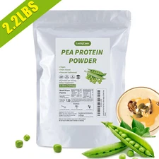 2.2 Lbs Pure Pea Protein Powder, Non-GMO, Vegan. Free Shipping! Made in USA
