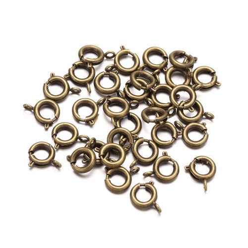 30Pcs Spring Ring Clasp Jump Ring jewelry Clasps Connector Necklace Bracelet DIY - Picture 9 of 13