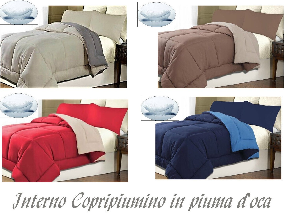 Piumino Letto Ivernale 90% Piuma 10% Piumino singolo piazza e