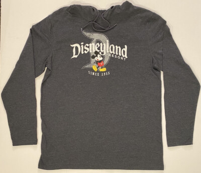 Disneyland Resort Hooded Shirt Mickey Mouse Long Sleeve Sz M Authentic  Original