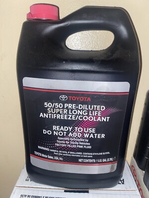 Toyota Genuine OEM 50/50 Pre-Diluted Super Long Life Antifreeze Coolant 