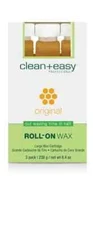 Clean &Easy Large Original Roll On Wax Refill for Wax Cartridge,Hygienic,3 Packs