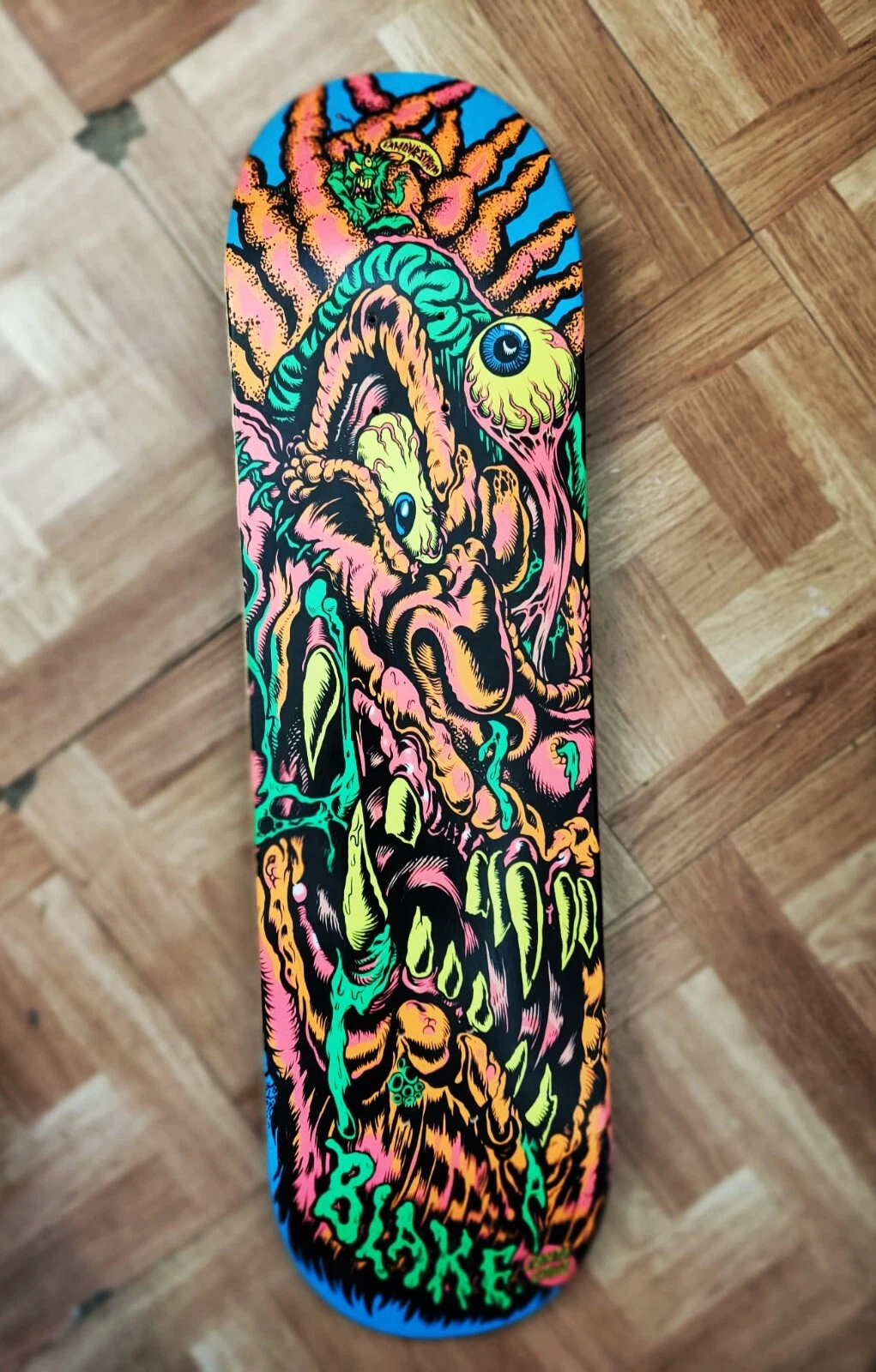 Santa Cruz Blake Johnson MonstULAR Pro Skateboard deck art by L'amour supreme
