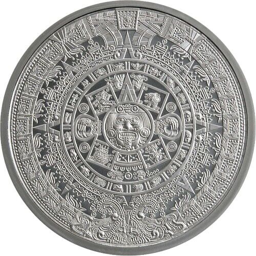 Golden State Mint (GSM) Aztec Mayan Calendar 2 oz Silver Round - Picture 1 of 3