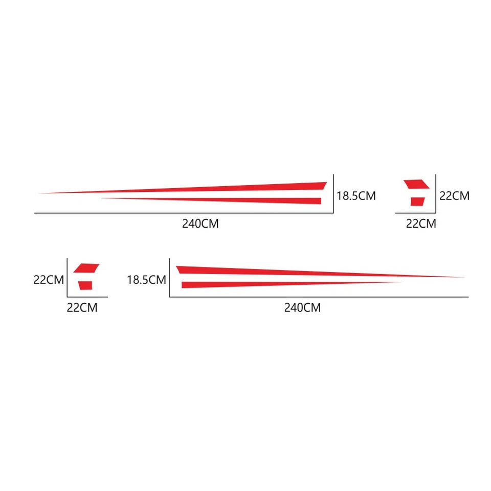 Calcomanías de vinilo laterales de carrocería de rayas de carreras adhesivas accesorio de decoración para coche de carreras SUV Foto 2 de 4