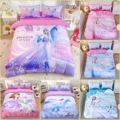 Top Quality Frozen2 Elsa Bedding Set 2/3 PC Quilt Duvet Cover Dorm Single Double - Picture 5 of 12