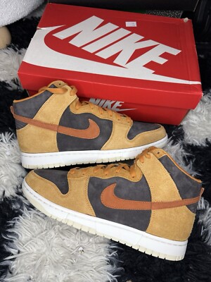 Size 10 - Nike Dunk Premium High Dark Curry