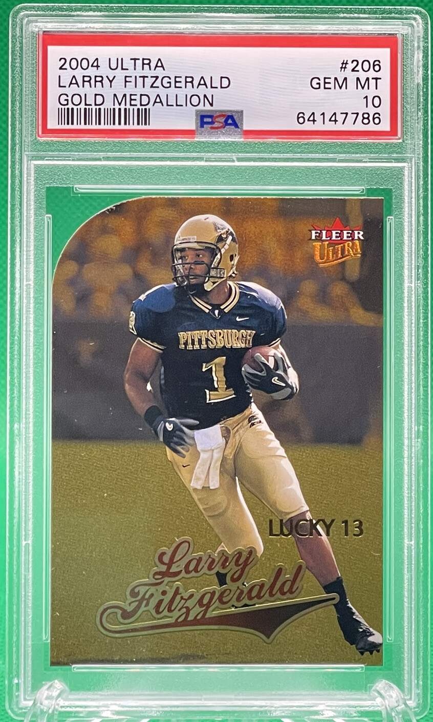 Larry Fitzgerald Ultra Gold Medallion #206 Base