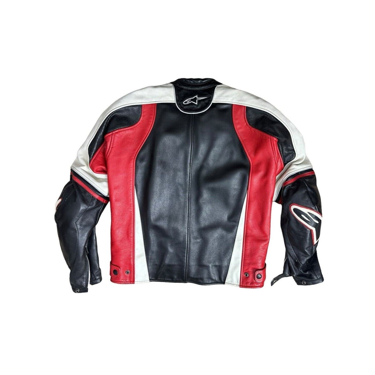 Alpinestars Stunt Leather Motorcycle Jacket Armored Red Alpinestars Stunt Leather Motorcycle Jacket Armored Red