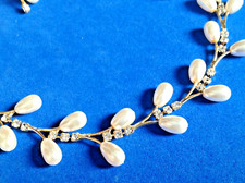 Preços baixos em Ouro Branco Pérola Branco conjuntos de Bijuteria