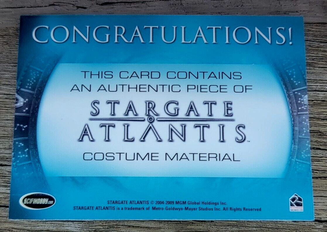 Stargate Heroes Atlantis Jason Momoa Ronon Dex Costume Relic