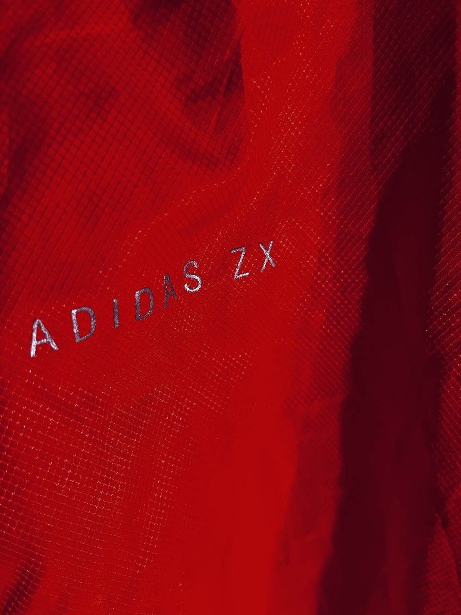 SHO Adidas ZX Men's M Hooded Full-zip Orange Windbreaker -SEE