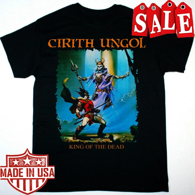 GILDAN Cirith Ungol King Of The Dead T-Shirt Short Sleeve Cotton Black S to 5XL BE1544